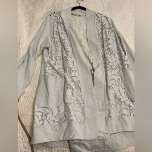 LOGO lace kimono 1x